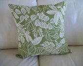 Throw Pillow Cover Woodland Fern Green 18 x 18