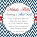 Natalie- Baby Shower Invitation for a boy - PRINTABLE INVITATION DESIGN
