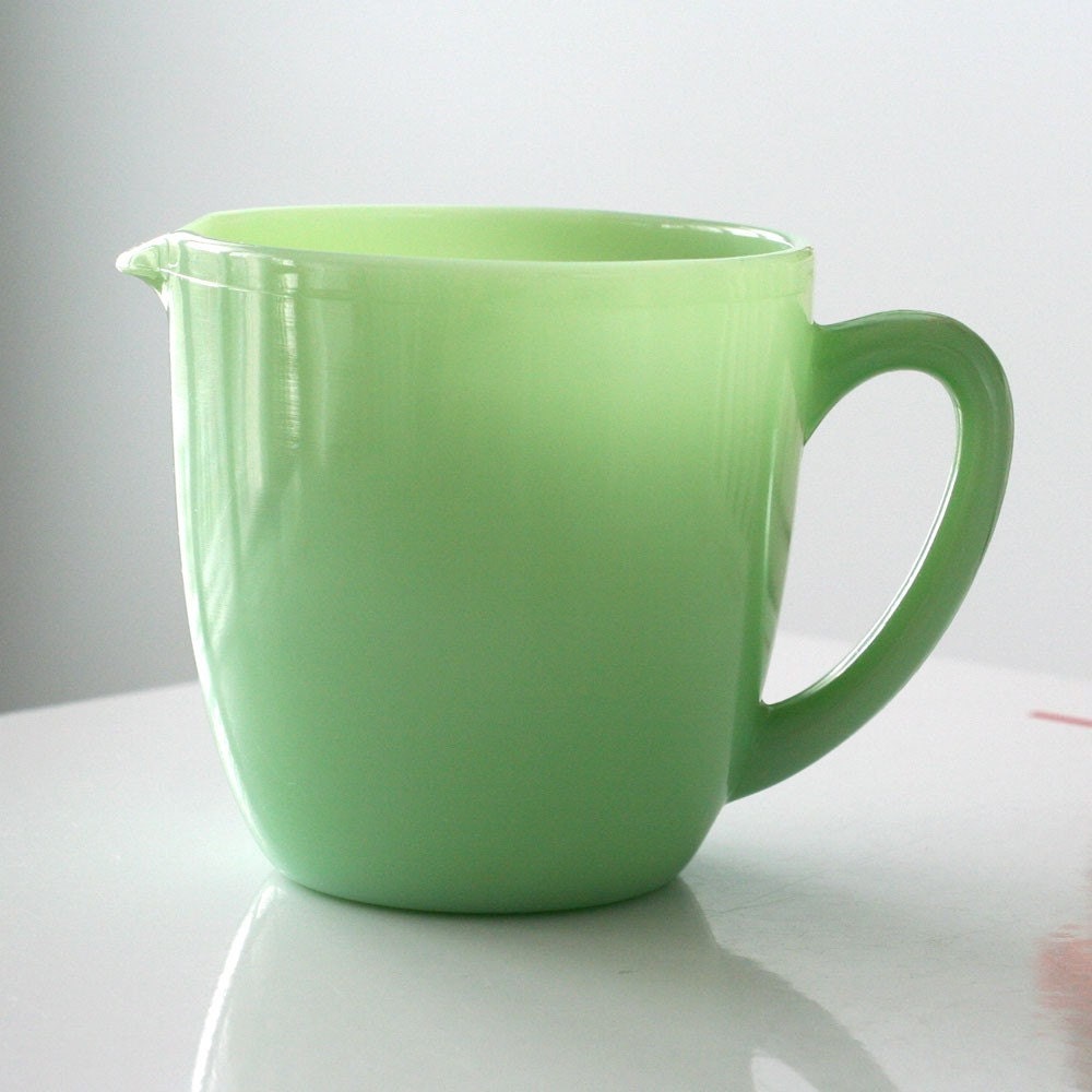 RESERVED - Fire King Jadite Milk Pitcher