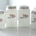 RESERVED - Set of 4 Milk Glass McKee Canisters