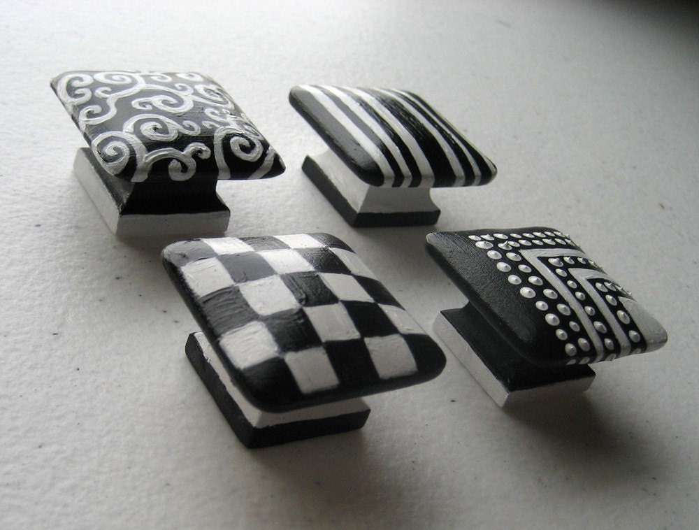 CUSTOM Hand painted Decorative Square DRAWER KNOB totally customized for you