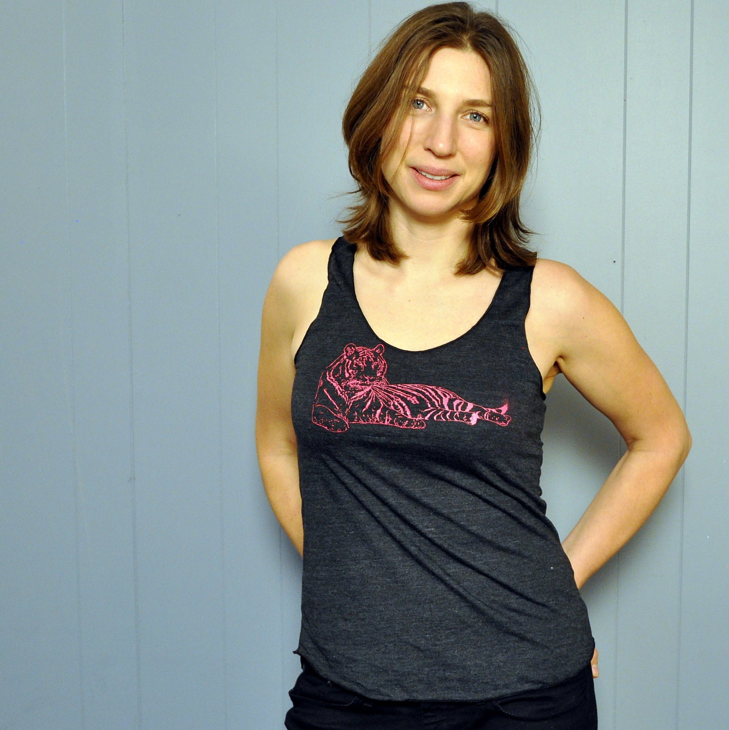 Women's Tank Top Animal Tiger Small, Medium, Large Women's Tank Top American Apparel