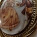 2 Beautiful Old German Edwardian Cameo and Rhinestone Bow Brooches
