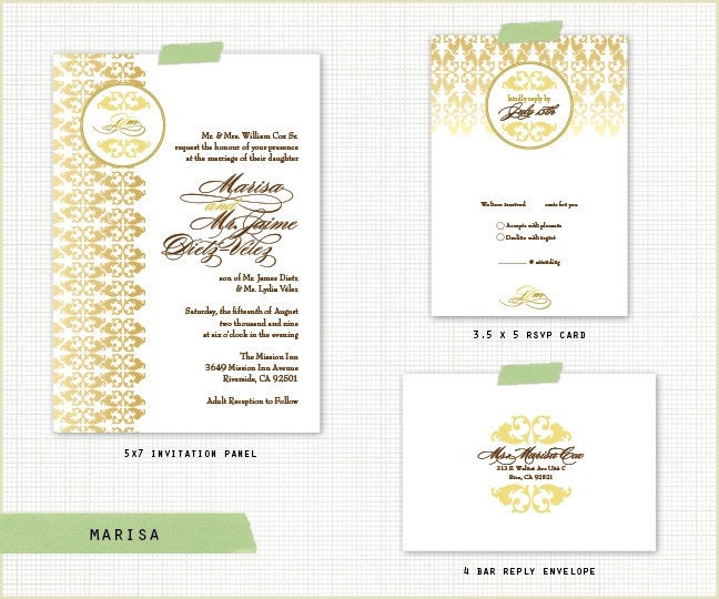 MARISA Wedding Invitation Set