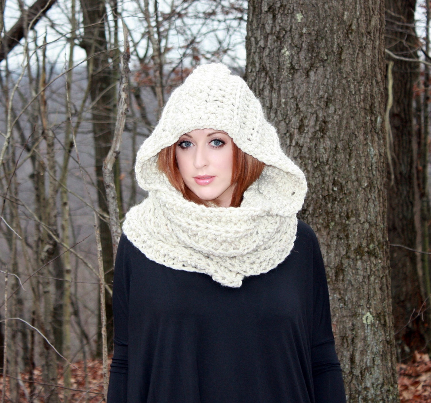 The Hoodie Scarf in Wheat or choose your color.