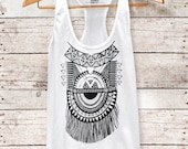 Impala Tank - womens white racer back jersey tank top - by Bark Decor