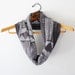 Going Hunting - print modern jersey hand printed circle cowl scarf - by Bark Decor