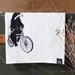Comandeered by Wilderness - Screen printed Flour Sack towel Funny Humor Bear on bike Kitchen Dish Towel - by Bark Decor