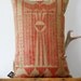 Going Hunting -  Red and Cornstalk - Modern Print Hand Printed Pillow - by Bark Decor