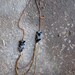Arrow Necklace - Snowflake Obsidian - Arrow Chevron statement necklace geometric triangle - by Bark Decor