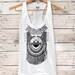 Impala Tank - womens white racer back jersey tank top - by Bark Decor
