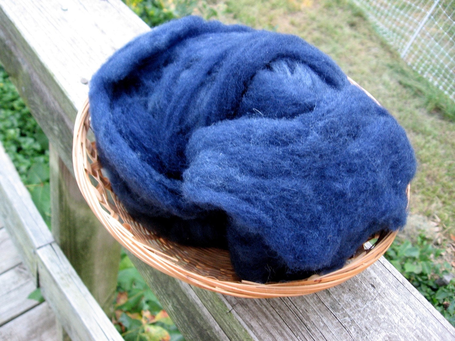 Needle Felting Wool  /  Indigo Blue, 1 oz.