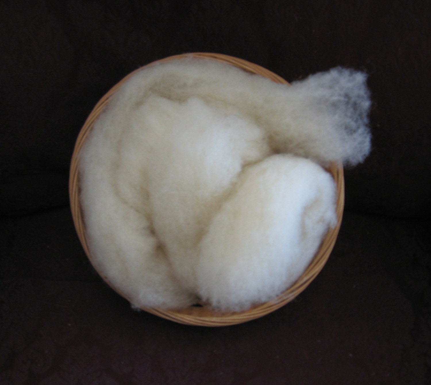 Needle Felting Wool.  Natural Creamy, White  1 oz.