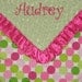 Personalized Baby Blanket Disco Dot Sorbet and Satin Ruffles (28x30)