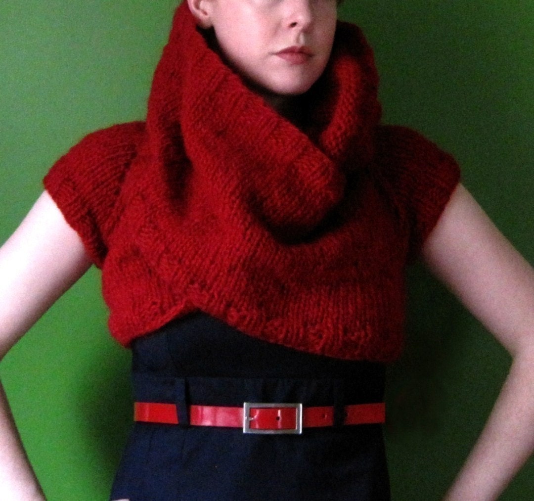 PDF knitting pattern- Funnel Cloud Shrug