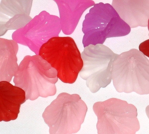 Acrylic Calla Lily Flower Beads 12mm Sweet Mix  50