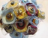 JILLIANNS HARVEST BOUQUET WITH GOLDS, BROWNS, SILVERS AND BURGANDY