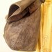 Earth Tone Bag in Faux Suede, Flop Bag in Stone, Crossbody Bag