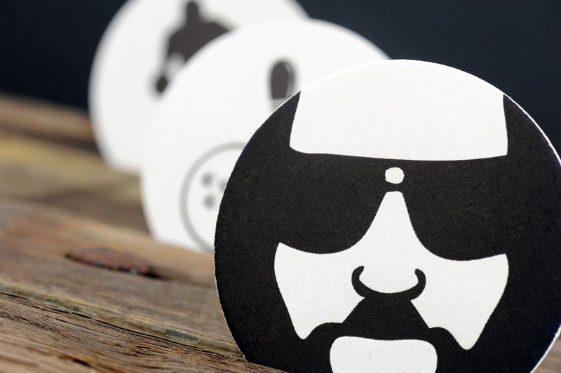 Big Lebowski Coasters - Letterpress Men Gift Him Dude