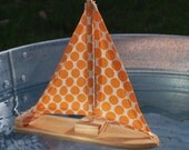 Dotty Wooden Sailboat