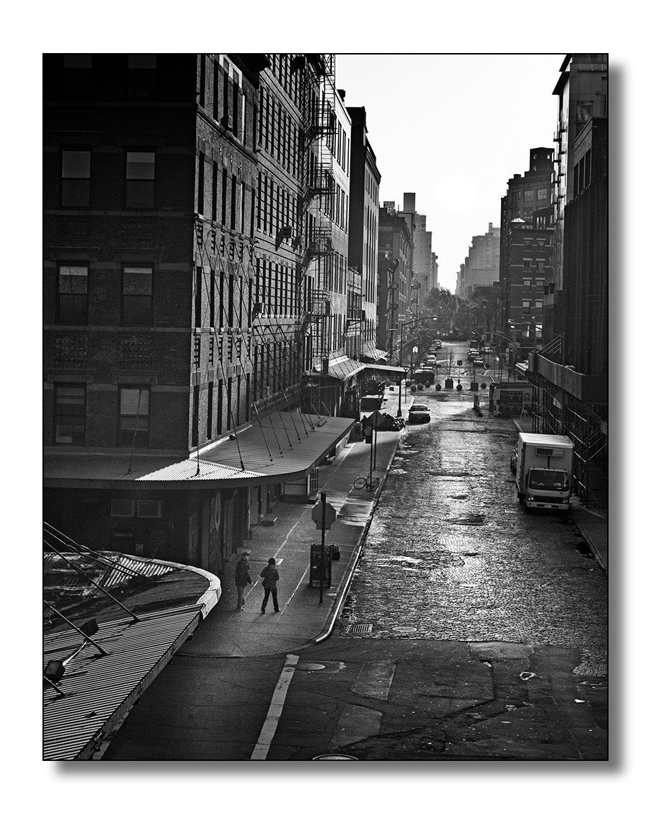 Street Scene Fine Art Photography - Black and White, Old Meat Packing District in New York City