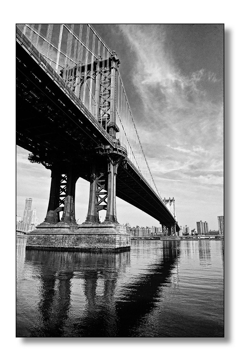 Manhattan Bridge Fine Art Photography East River NYC Black And White