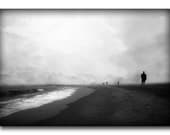On The Beach Fine Art Photography,Black And White, Dark, Mysterious, Moody, Soft Focus