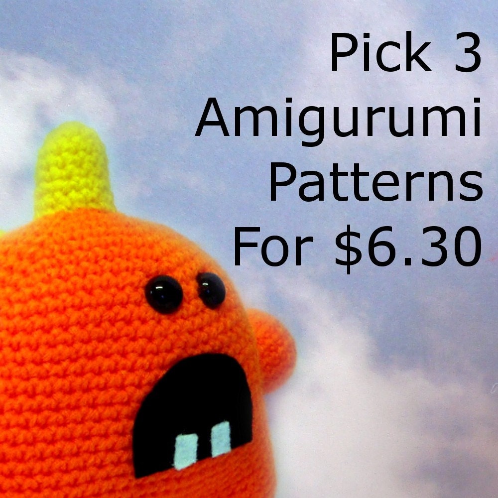 3 Amigurumi Patterns Deal - Save 30%