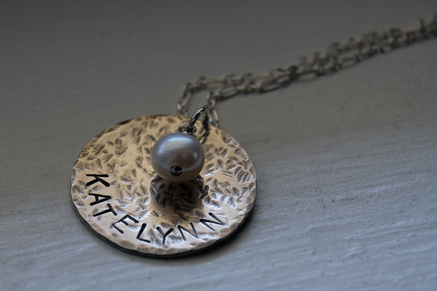 Hammered Name Necklace