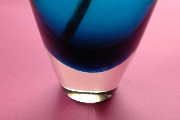 dark blue glass vase with a rose on pink fabric - 8X10 Fine Art Print