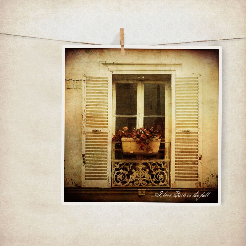 I love paris in the fall - 8x8 fine art photograph