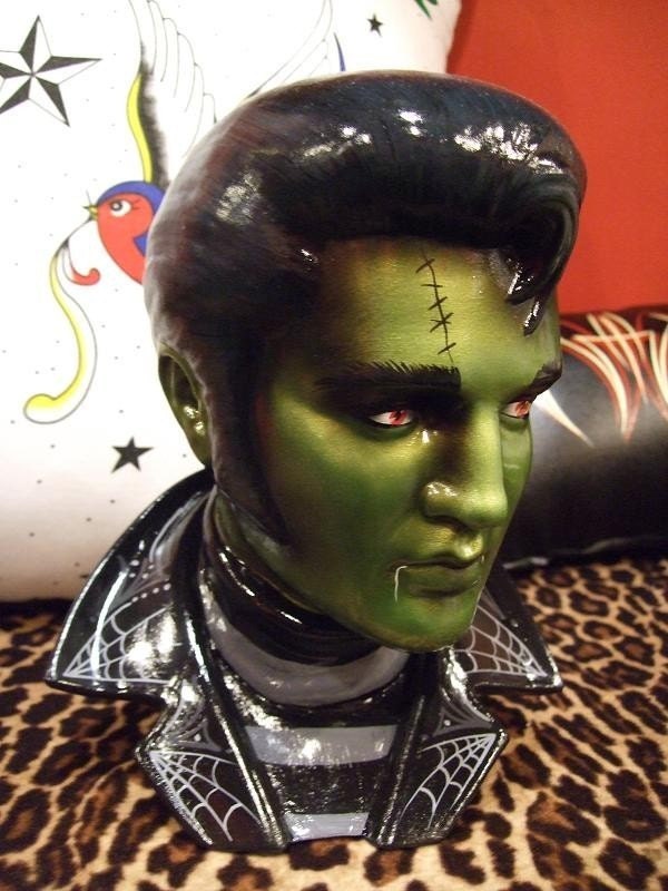 MADE to ORDER Zombie Rockabilly Ceramic Bust