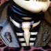 RESERVED for SAMMI Gold Jacket Santa Muerte Day of the Dead Ceramic Bust