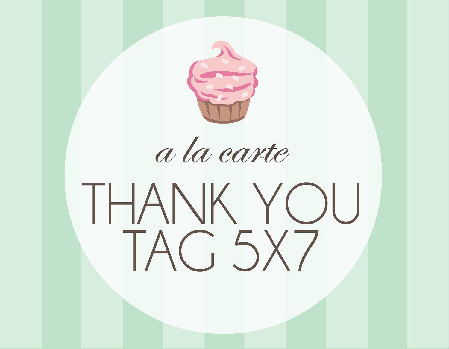 Printable Thank You Tag 5x7 for Gift Bags Il_570xn