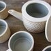 Custom Natural White Sandinavian Rustic Modern Stoneware Tea Set