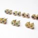 naked wood color pencil ear studs, green, blue and black series