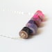 Sterling silver color pencil necklace, No.06, Pink and Purple