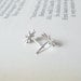sterling silver star earring studs, ear posts, handmade