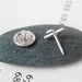 umbrella pin/ lapel pin/ tie tack in sterling silver, handmade in England