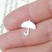 umbrella pin/ lapel pin/ tie tack in sterling silver, handmade in England