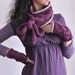 Wrap Yourself - handknit superchunky cabled scarf and fingerless gloves set with contrasting trim MADE TO ORDER in 18 colors