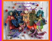 PDF Pattern for delightful dolls woven with all 6 sticks of the stick weaving loom.
