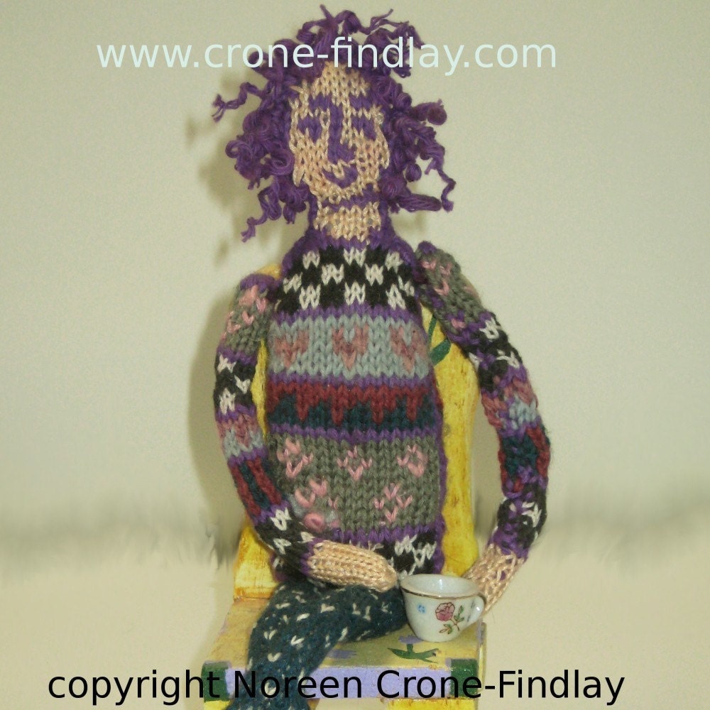 PDF Pattern for Knitted Lily Doll by Noreen Crone-Findlay