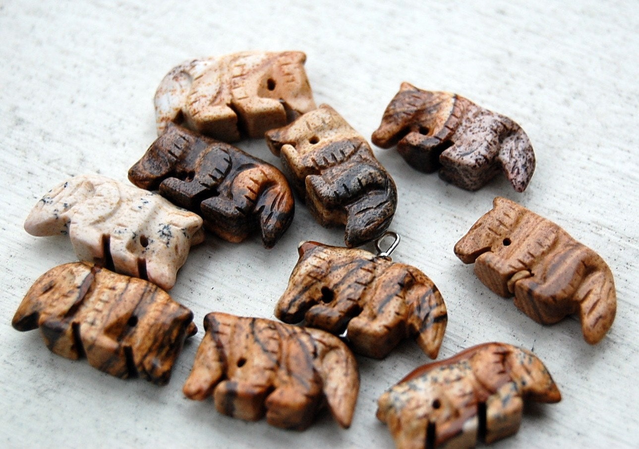 Picture Jasper Wolf Charm - By  Last Day of Forever Designs