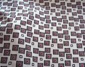 White Black Red Squares Fabric - Studio e - Red Essentials