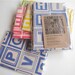 ABC One Piece Fabric Pack, Hand Printed in Royal Blue on Organic Cotton