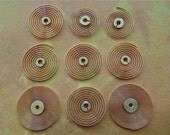 Vintage Antique Copper Clock parts springs- Steampunk - Scrapbooking 15D