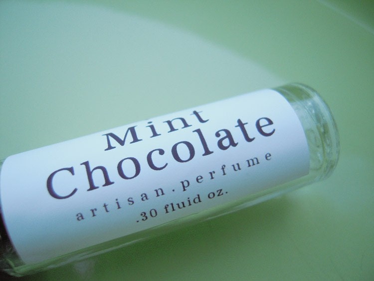 Mint Chocolate. a r t i s a n . p e r f u m e . o i l .Decadent Housewife.Cool crisp peppermint,vanilla bean frost,ribbons of milk chocolate