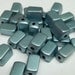 Steal grey plastic rectangular beads 10x5mm