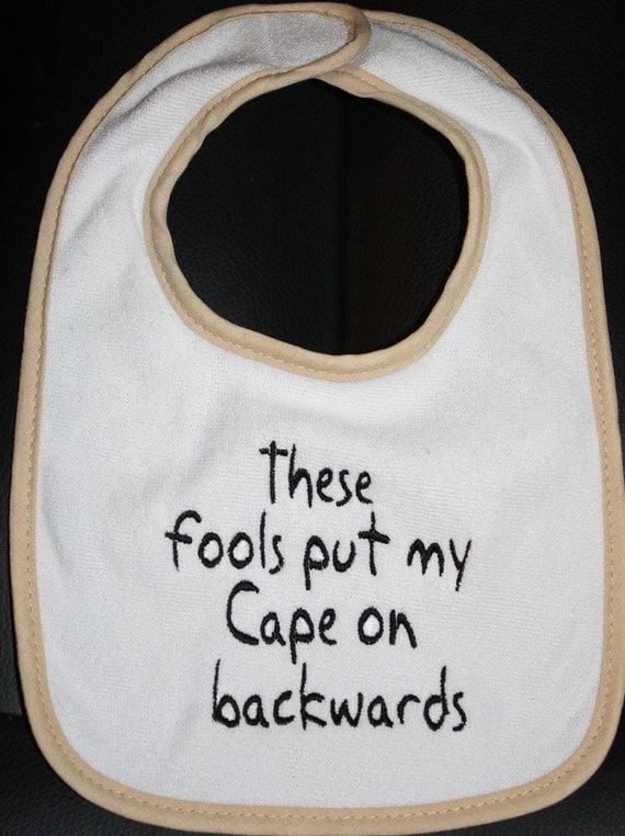 Embroidered Bib for Baby-Backwards Cape